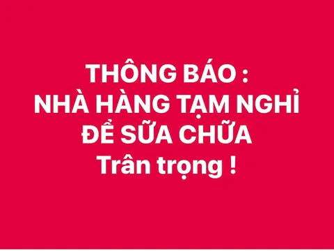 Thông báo quan trọng từ nhà hàng chay Đạo An
